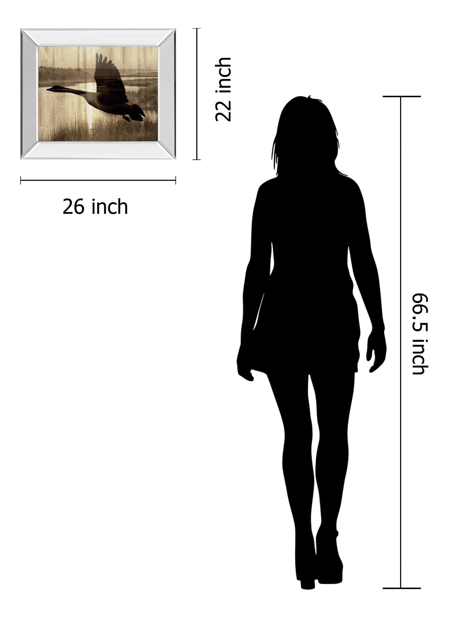 Mirrored Frame Journey By Tania Bello 22X26 Mirror Frame Print