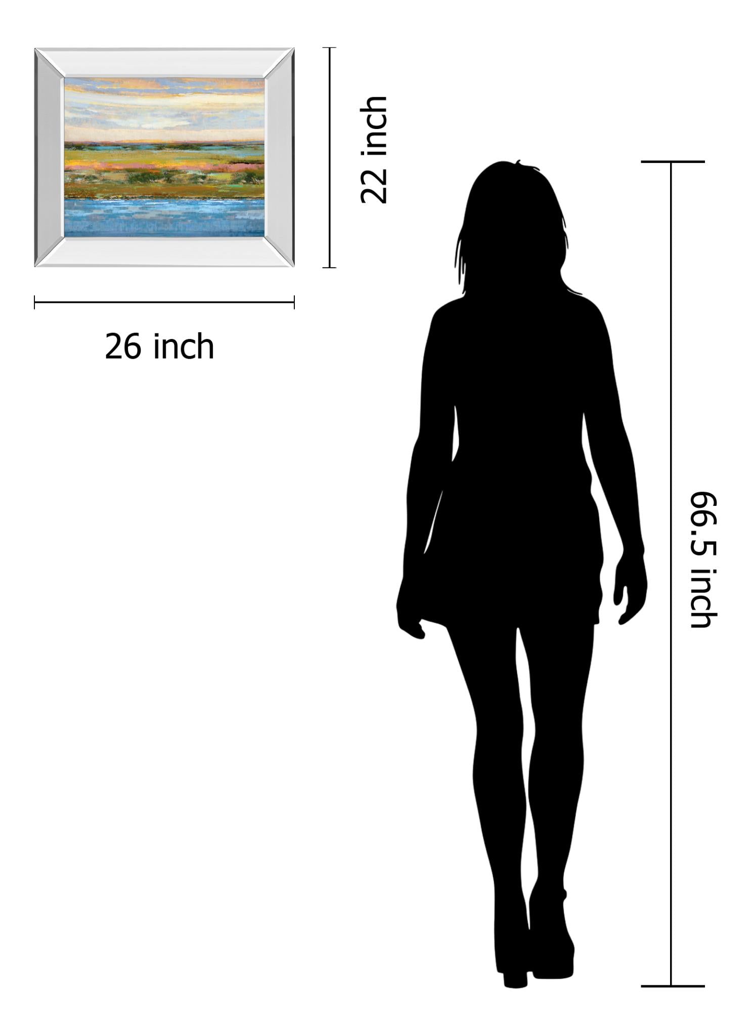 Mirrored Frame Flatland Contemplation By Mark Chandon 22X26 Mirror Frame Print