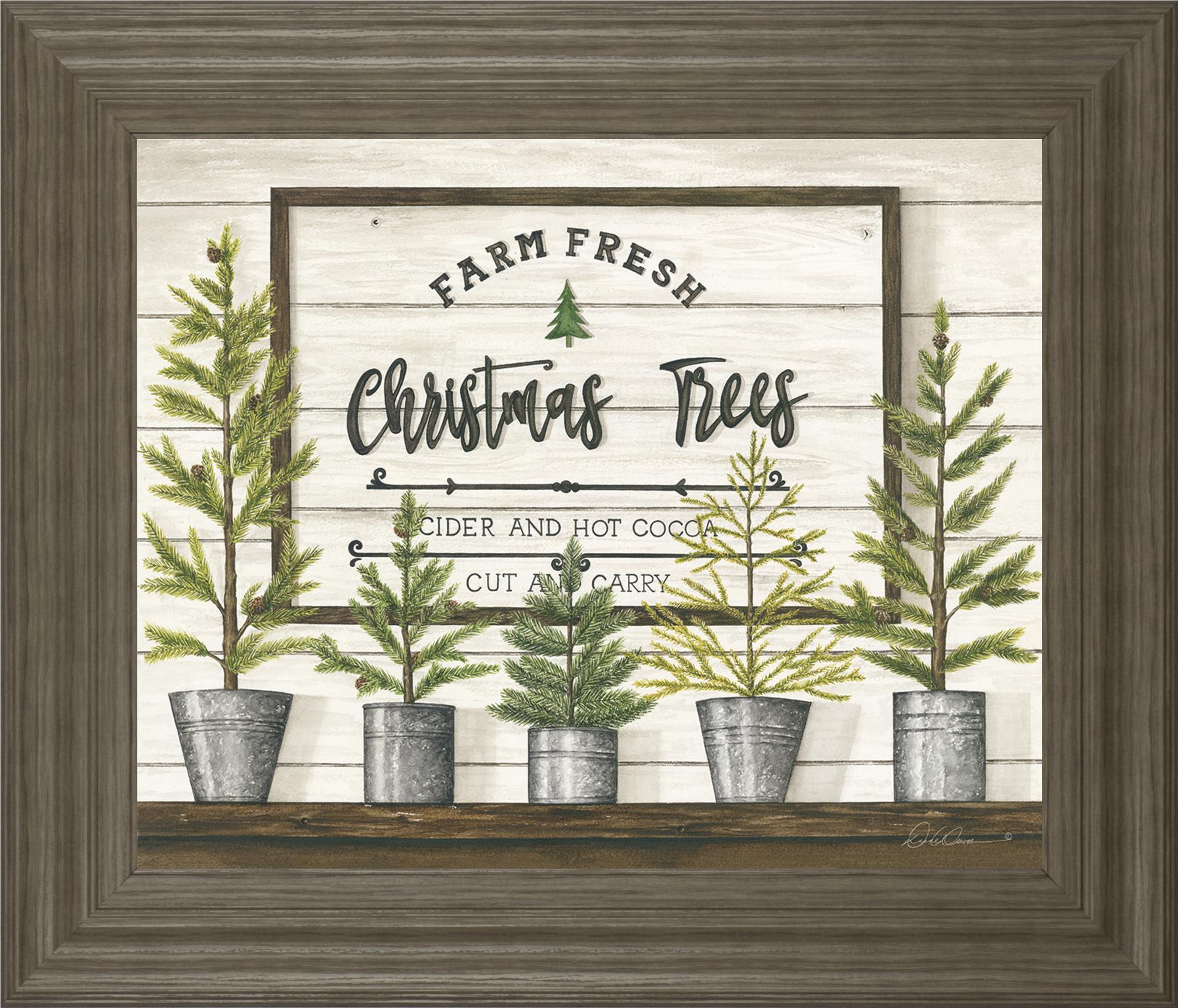 Farm Fresh Christmas Trees By Diane Weaver 22X26 Framed Print