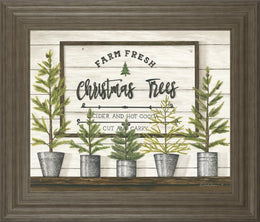 Farm Fresh Christmas Trees By Diane Weaver 22X26 Framed Print
