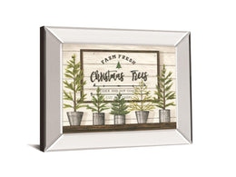 Farm Fresh Christmas Trees By Diane Weaver 22X26 Mirror Frame Print