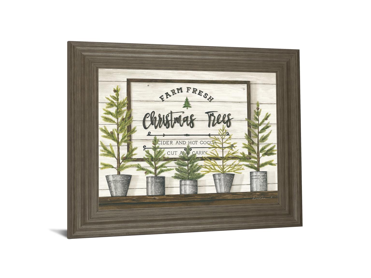 Farm Fresh Christmas Trees By Diane Weaver 22X26 Framed Print