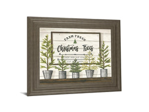 Farm Fresh Christmas Trees By Diane Weaver 22X26 Framed Print