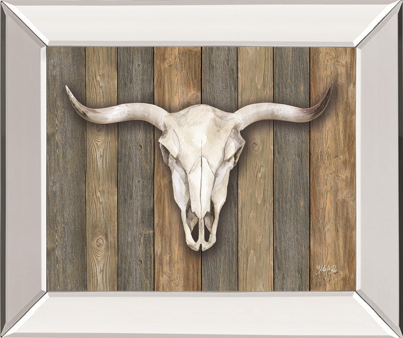 Cow Skull Ii By Marla Rae 22X26 Mirror Frame Print