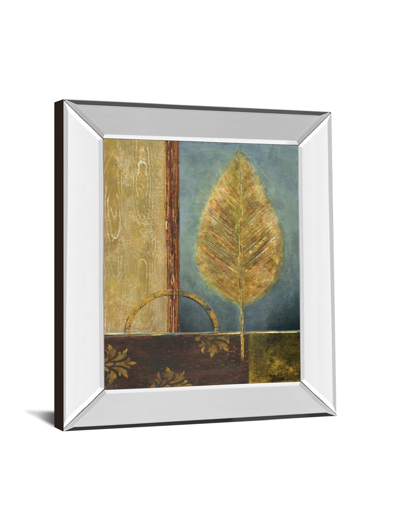 Azure Leaf By Viola Lee 22X26 Mirror Frame Print