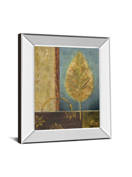 Azure Leaf By Viola Lee 22X26 Mirror Frame Print
