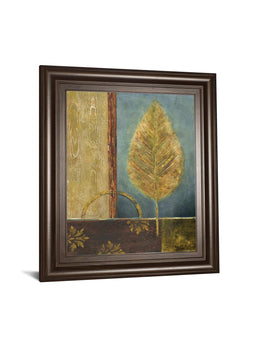 Azure Leaf By Viola Lee 22X26 Framed Print