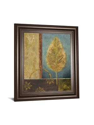Azure Leaf By Viola Lee 22X26 Framed Print
