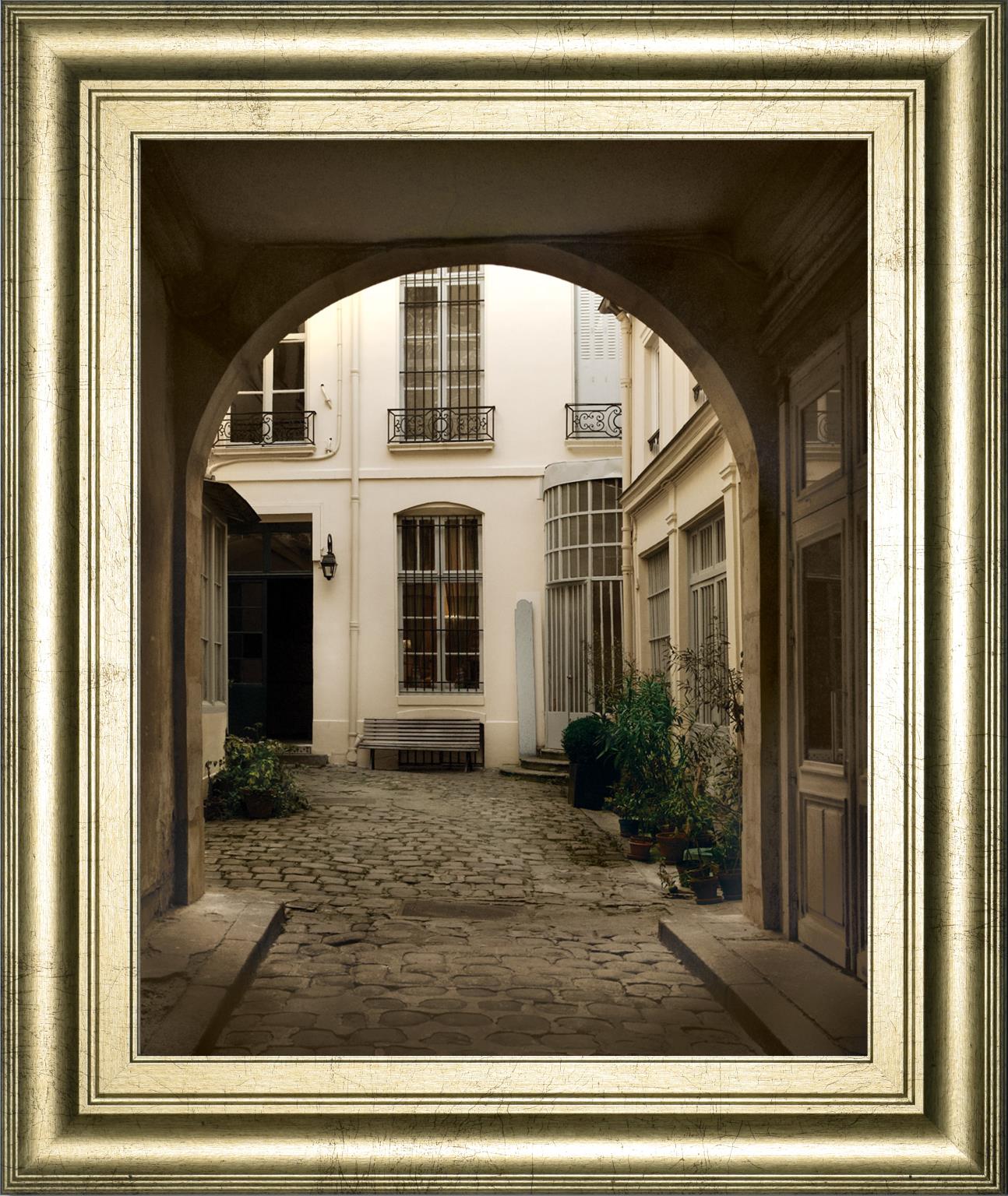 Marais Courtyard By Milla White 22X26 Framed Print