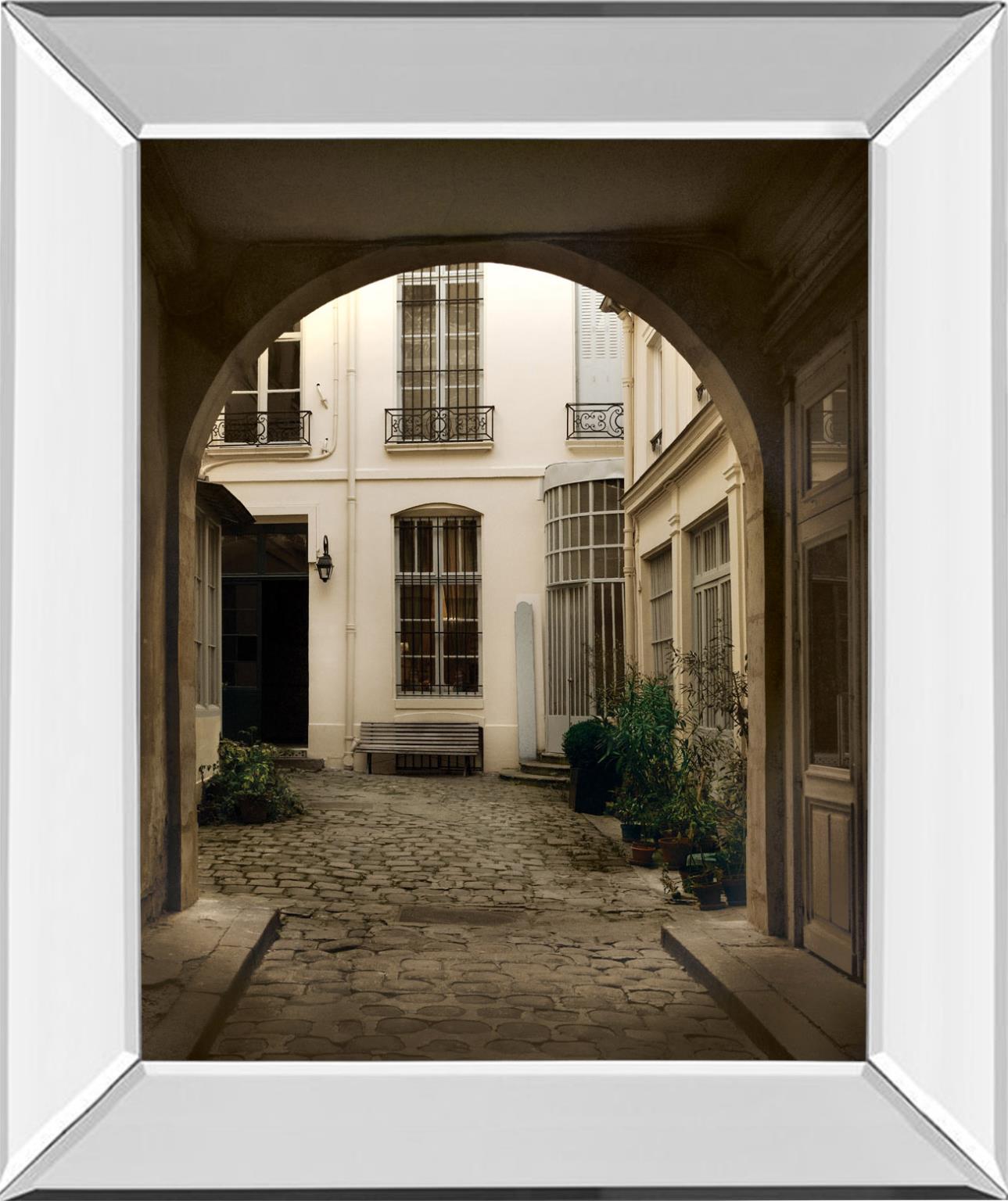 Marais Courtyard By Milla White 22X26 Mirror Frame Print
