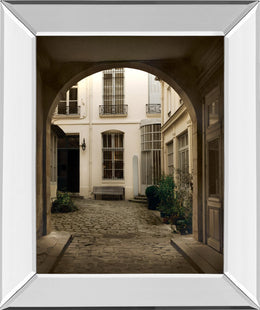 Marais Courtyard By Milla White 22X26 Mirror Frame Print