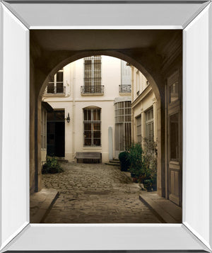 Marais Courtyard By Milla White 22X26 Mirror Frame Print