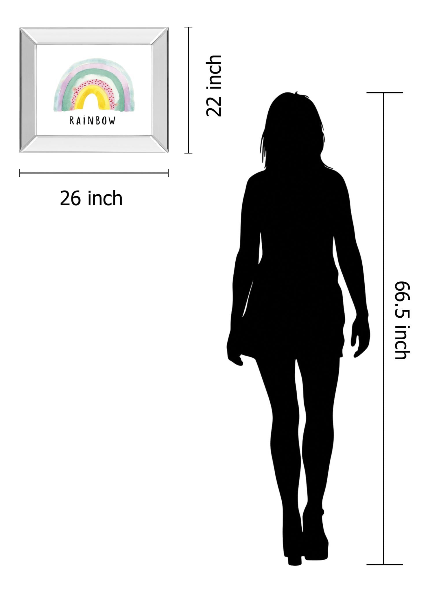Rainbow Joy By Joelle Wehkamp 22X26 Mirror Frame Print