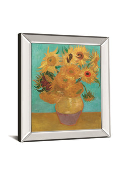 Still Life Vase With Twelve Sunflowers, January 1889 By Vincent Van Gogh 22X26 Mirror Frame Print