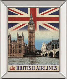 Vintage Travel London By The Portmanteau Collection 22X26 Mirror Frame Print