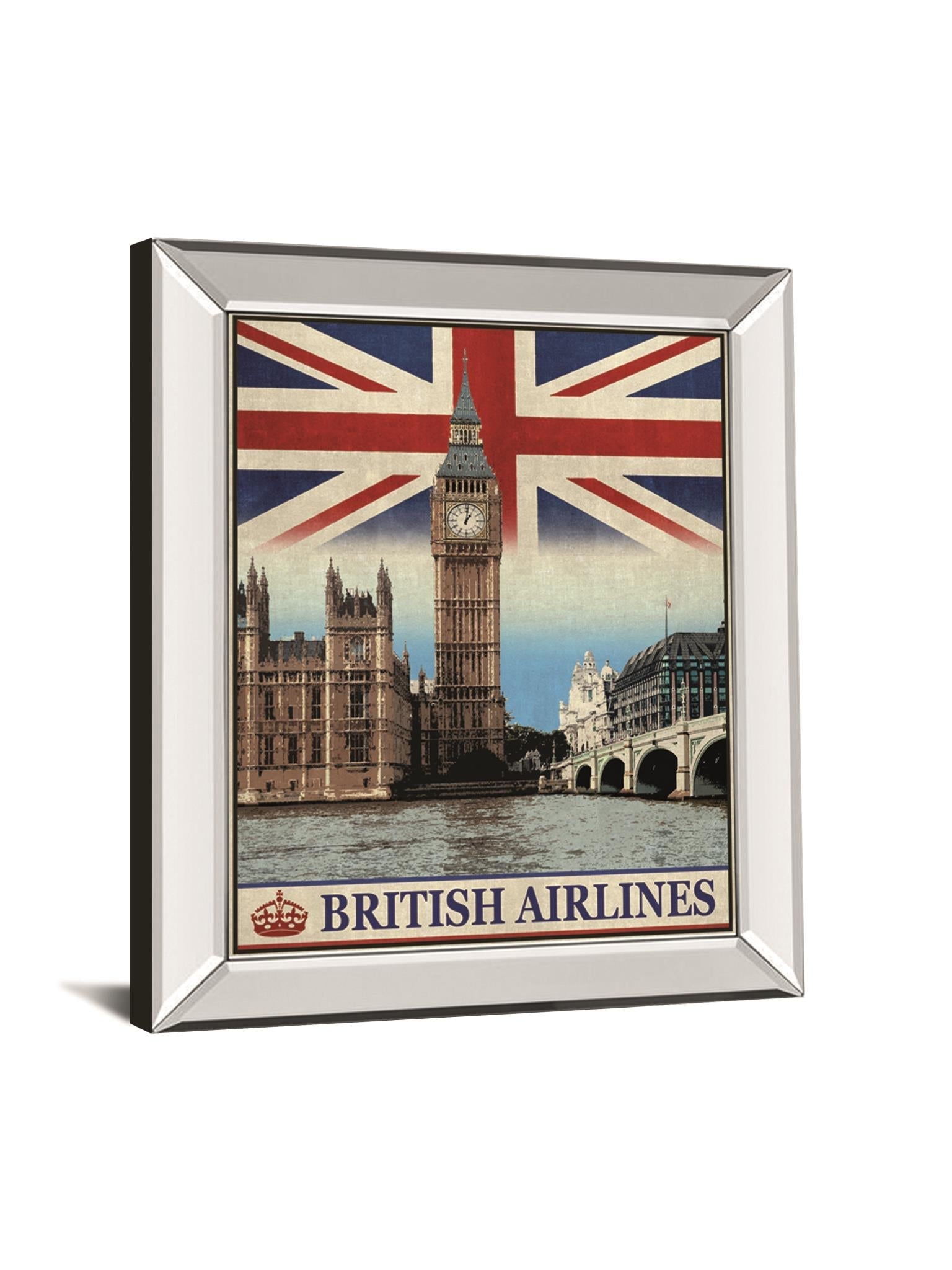 Vintage Travel London By The Portmanteau Collection 22X26 Mirror Frame Print