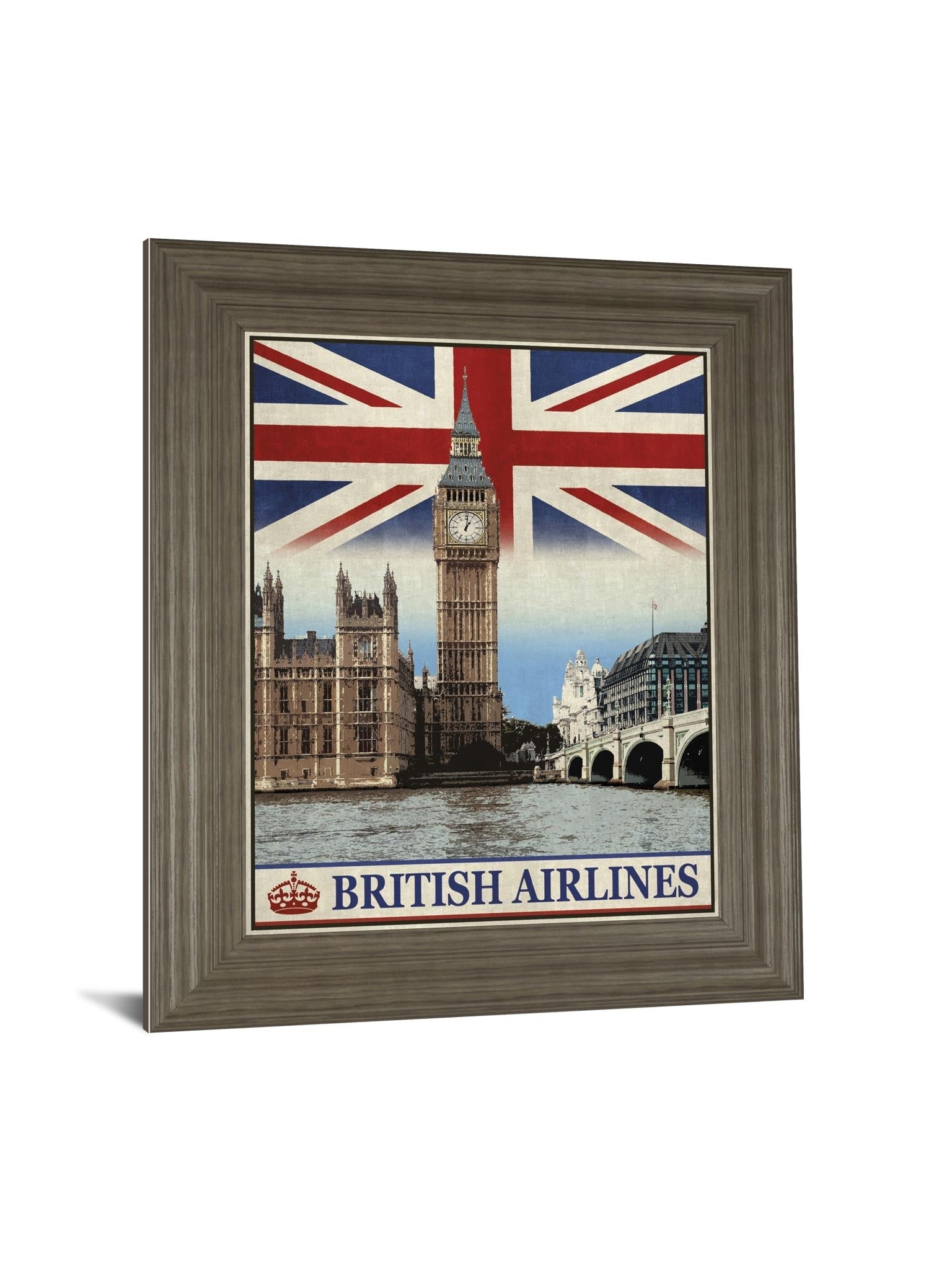 Vintage Travel London By The Portmanteau Collection 22X26 Framed Print