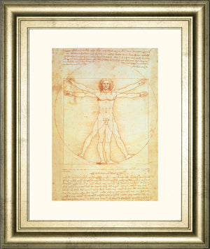 Vituvian Man By Leonardo Da Vinci 22X26 Framed Print