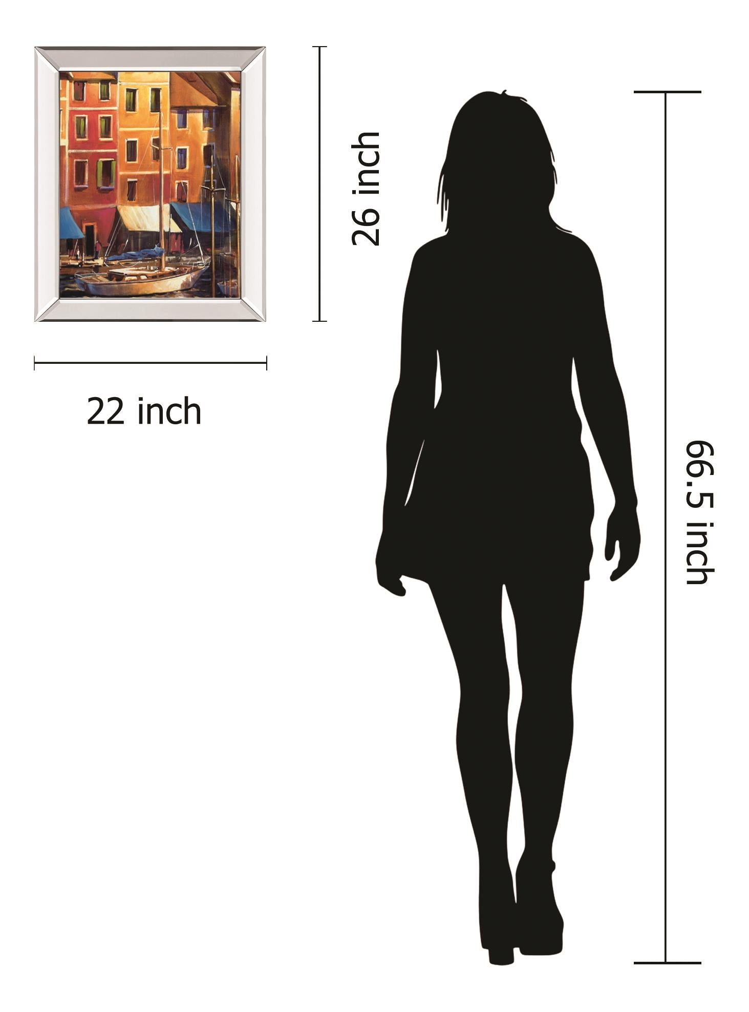 Portofino Waterfall By D'Toole, M 22X26 Mirror Frame Print