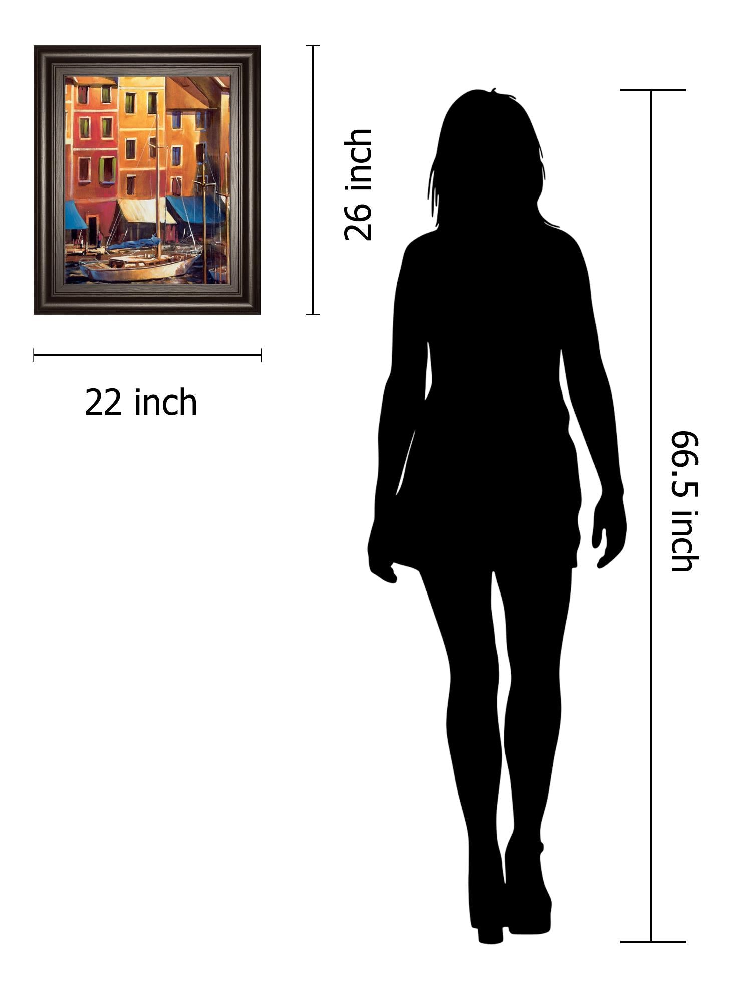 Portofino Waterfall By D'Toole, M 22X26 Framed Print