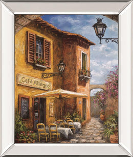 Courtyard CafÃå By Surridge, M 22X26 Mirror Frame Print