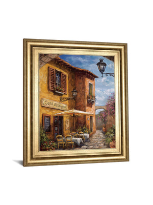 Courtyard CafÃå By Surridge, M 22X26 Framed Print