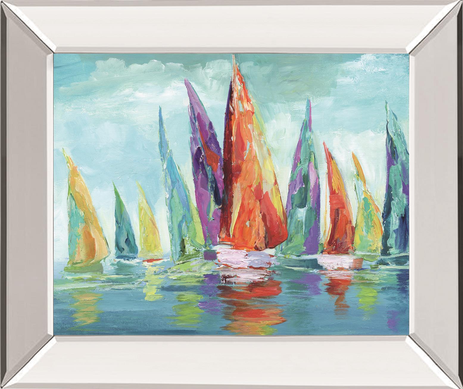 Fine Day Sailing I By Nan 22X26 Mirror Frame Print
