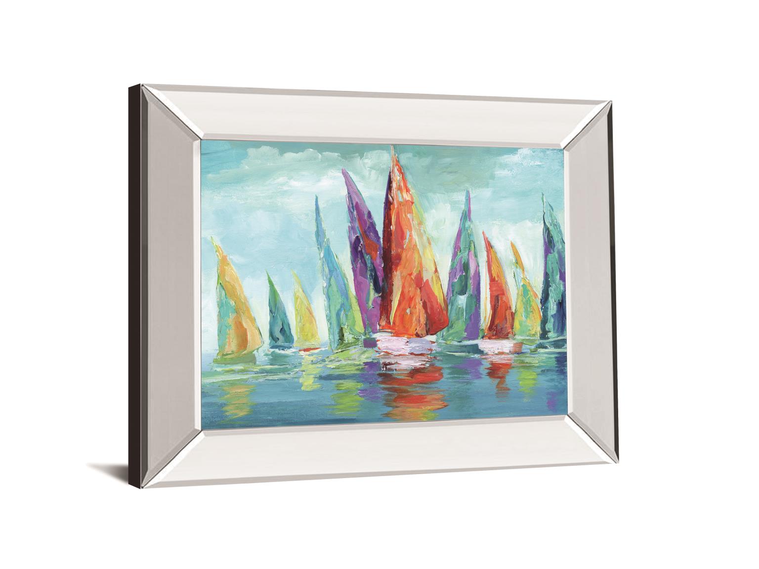 Fine Day Sailing I By Nan 22X26 Mirror Frame Print