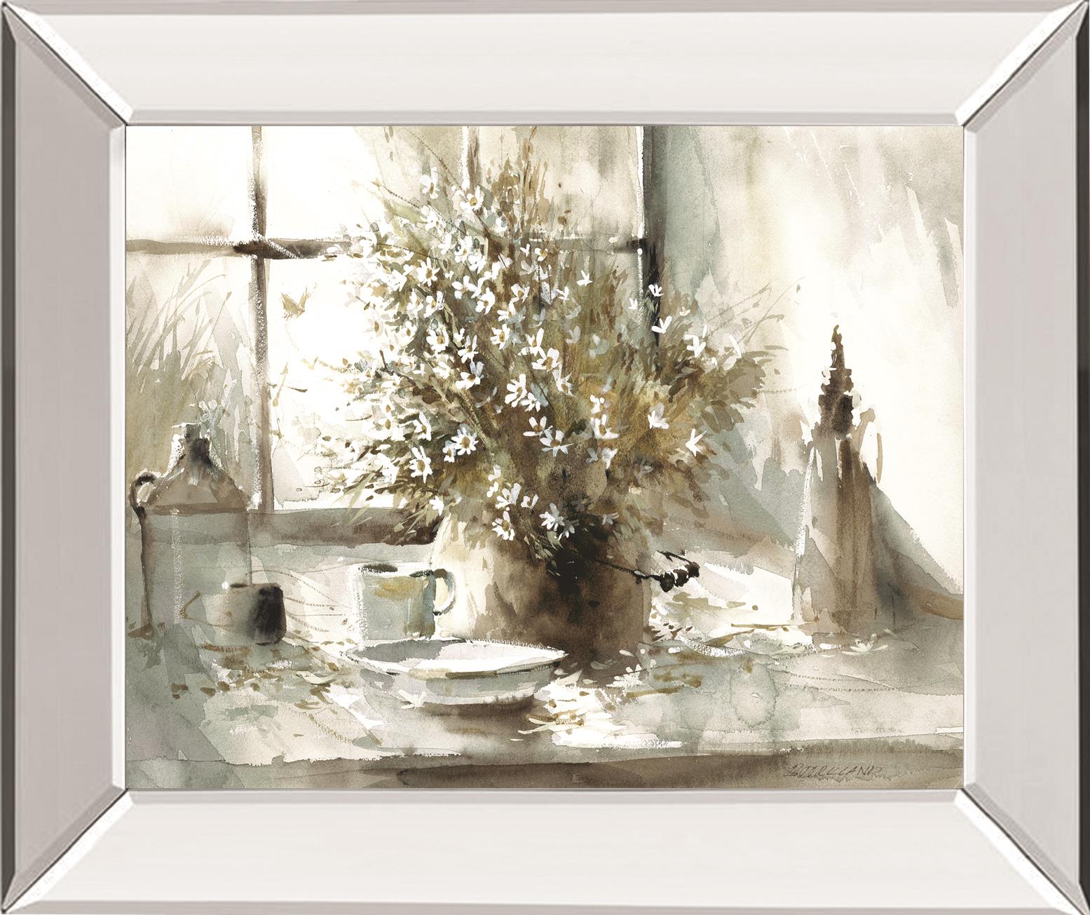 Daisy Still Life By George Bjorkland 22X26 Mirror Frame Print