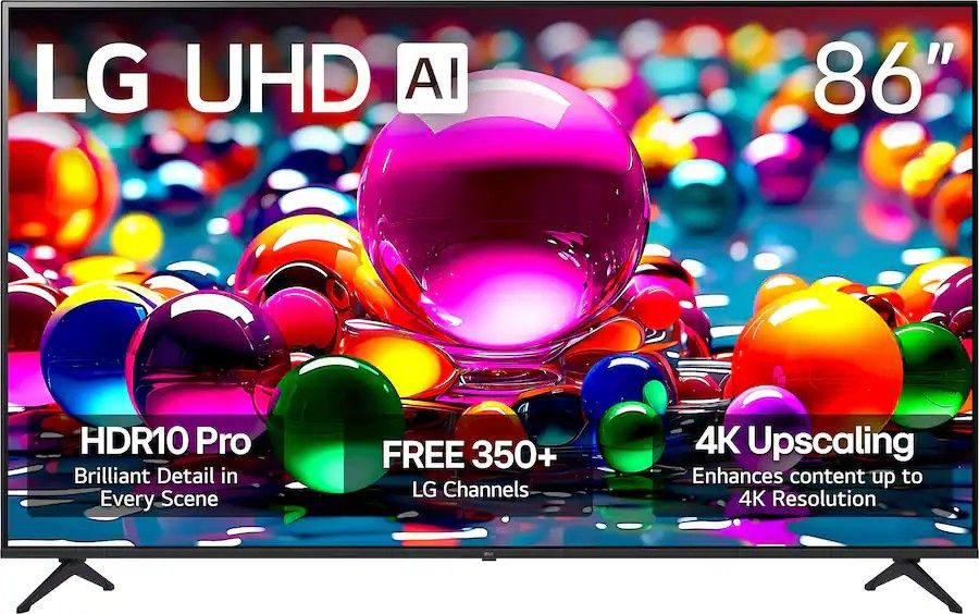 LG - 86” Class UA77 Series LED AI 4K UHD Smart webOS TV (2025)