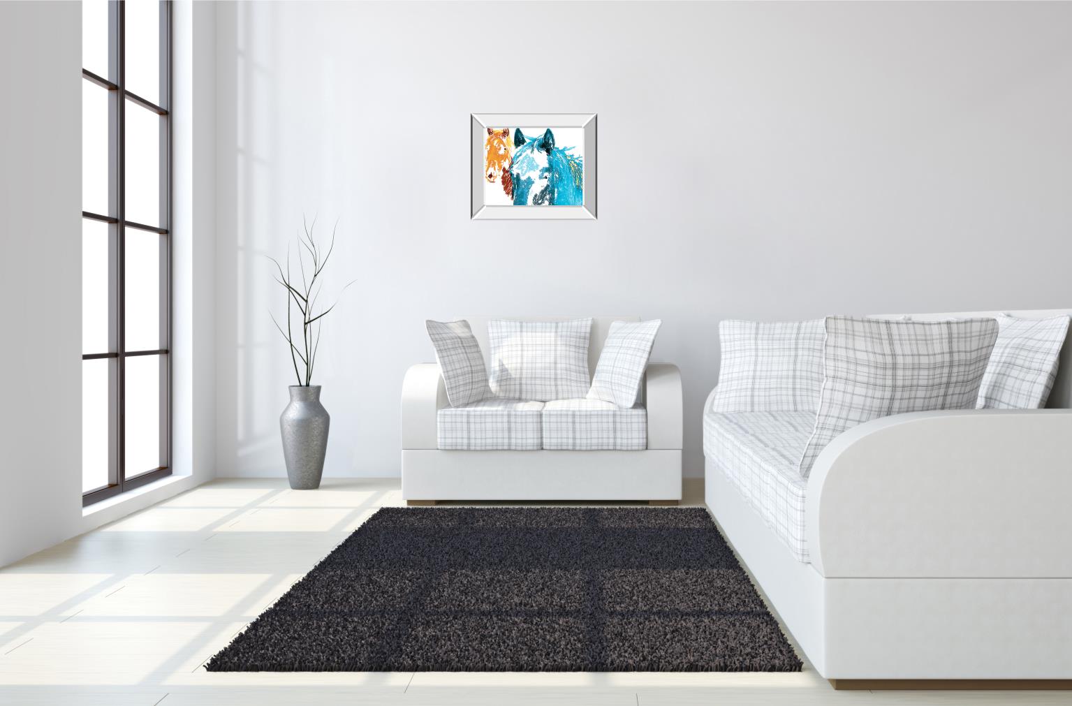 It'S Cool To Be Blue By Marvin Pelkey 22X26 Mirror Frame Print