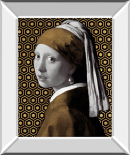 Gilded Earring(After  Jan Vermeer) By Eccentric Accents 22X26 Mirror Frame Print
