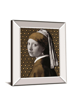 Gilded Earring(After  Jan Vermeer) By Eccentric Accents 22X26 Mirror Frame Print