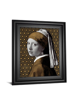 Gilded Earring(After  Jan Vermeer) By Eccentric Accents 22X26 Framed Print