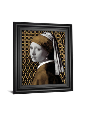 Gilded Earring(After  Jan Vermeer) By Eccentric Accents 22X26 Framed Print