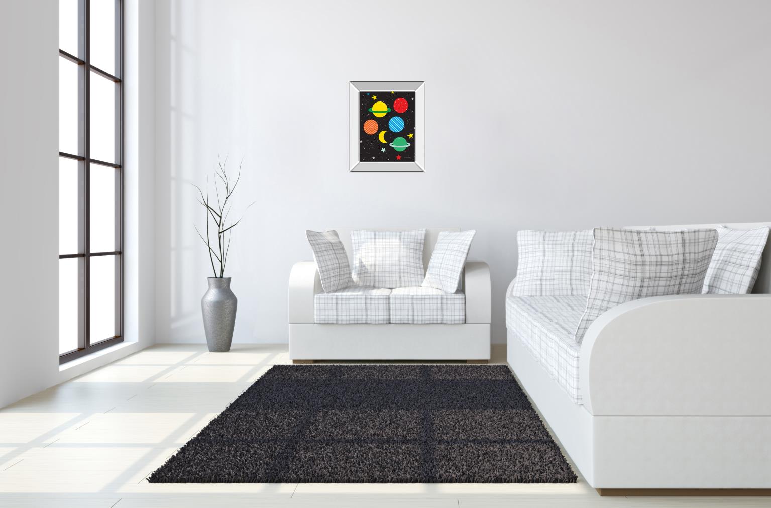 Outer Space By Ann Kelle 22X26 Mirror Frame Print