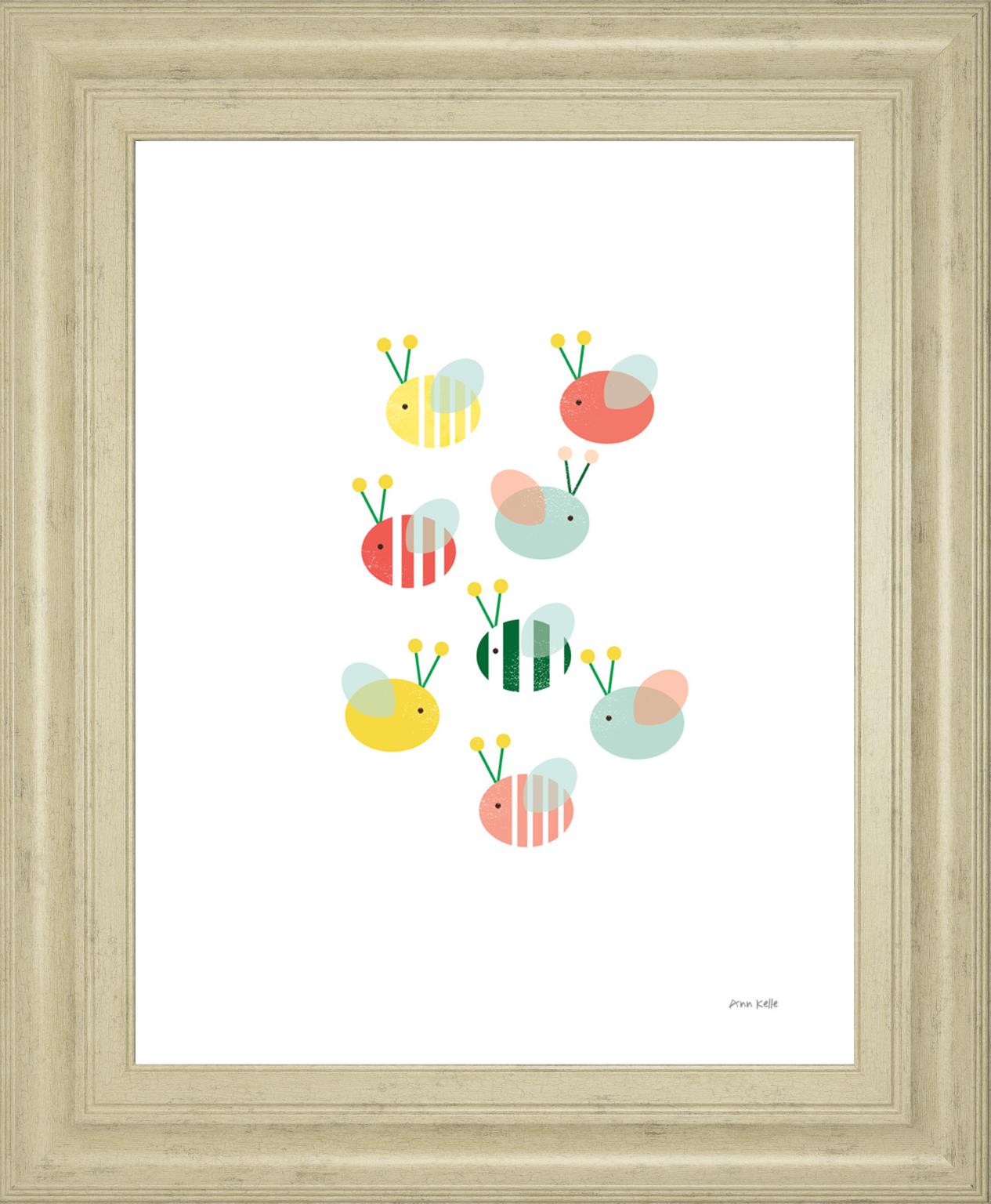 Bumblebee Friends By Ann Kelle 22X26 Framed Print