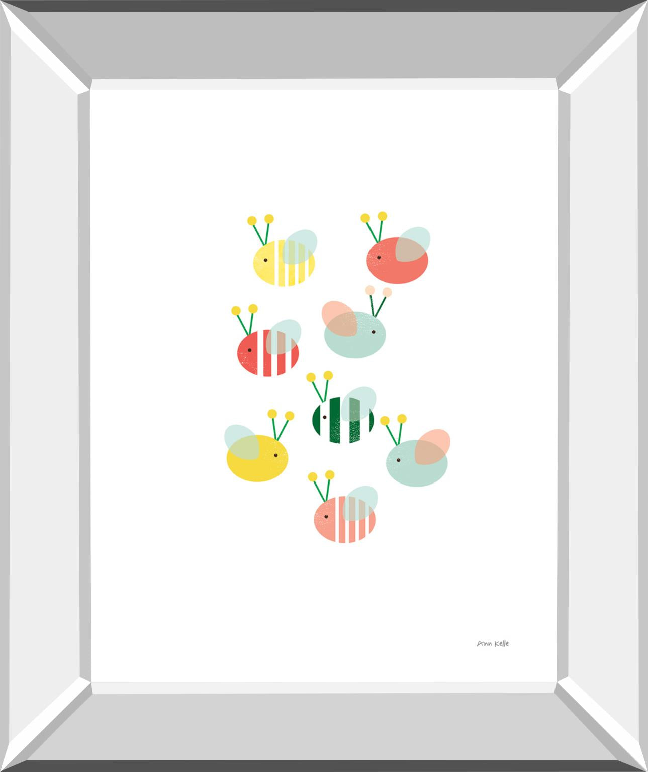 Bumblebee Friends By Ann Kelle 22X26 Mirror Frame Print