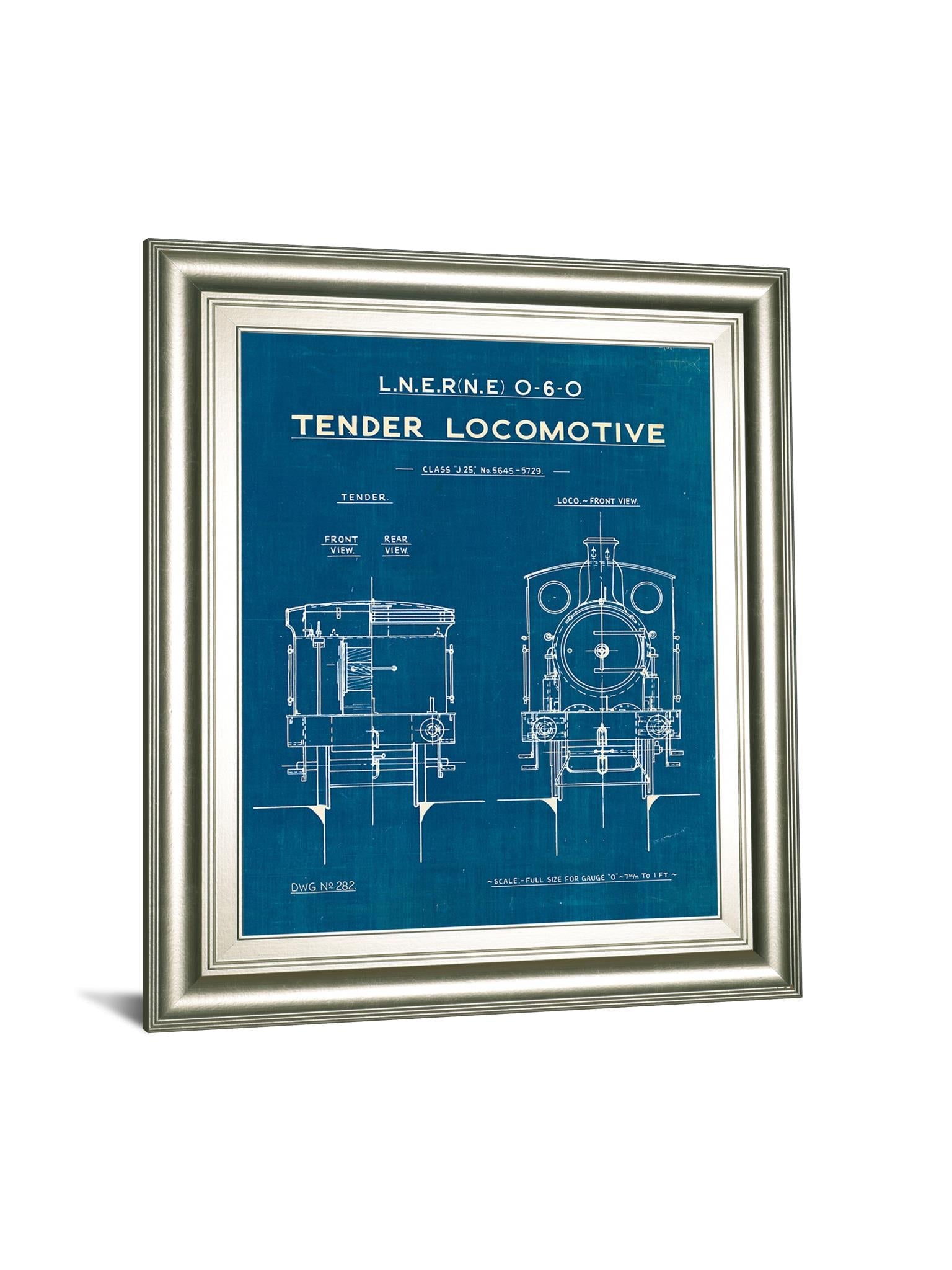 Locomotive Blueprint Iii By Wild Apple Portfolio 22X26 Framed Print