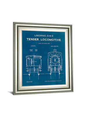 Locomotive Blueprint Iii By Wild Apple Portfolio 22X26 Framed Print