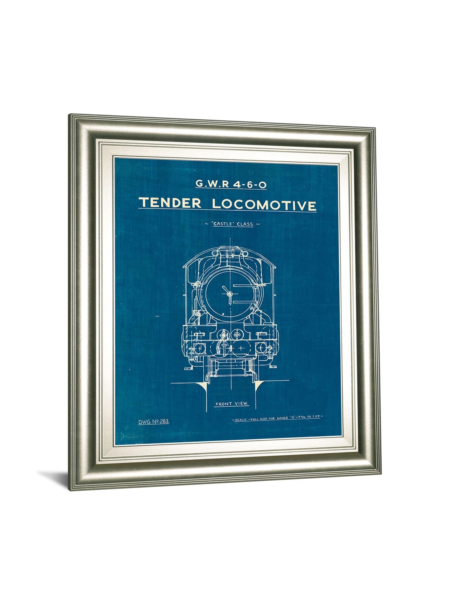 Locomotive Blueprint Ii By Wild Apple Portfolio 22X26 Framed Print