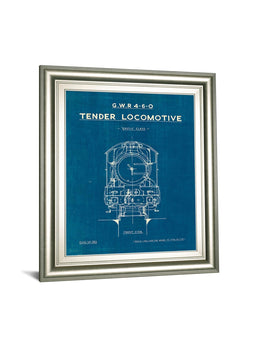 Locomotive Blueprint Ii By Wild Apple Portfolio 22X26 Framed Print