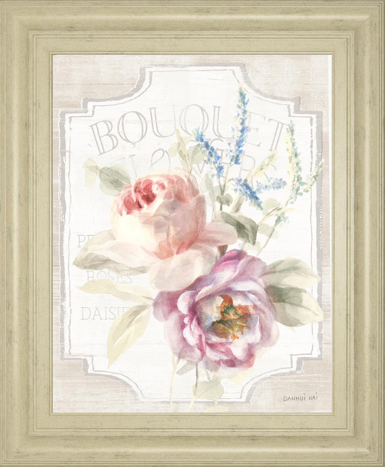 Cottage Garden V On Wood By Danhui Nai 22X26 Framed Print