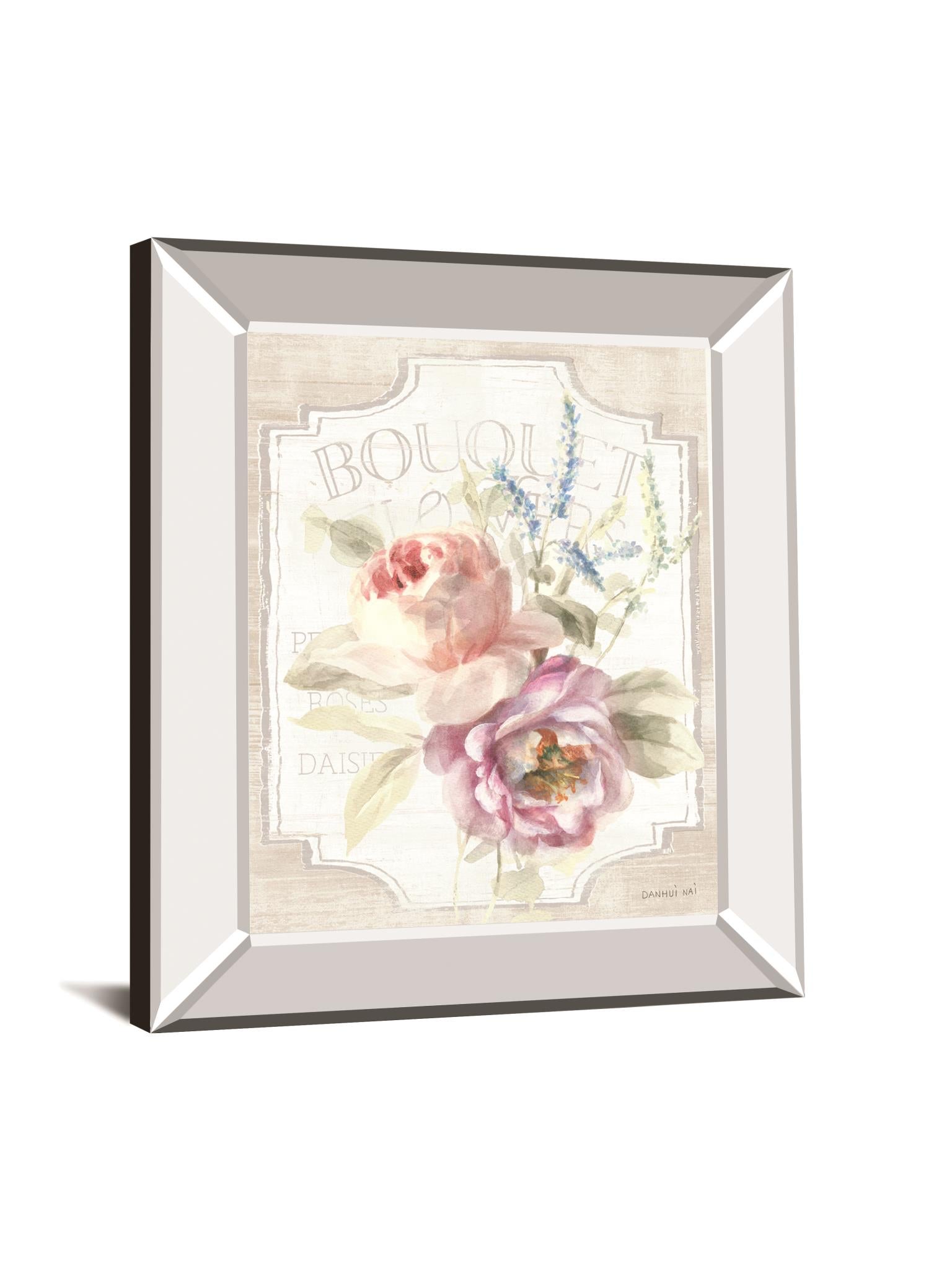 Cottage Garden V On Wood By Danhui Nai 22X26 Mirror Frame Print