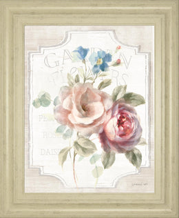 Cottage Garden Iv On Wood By Danhui Nai 22X26 Framed Print