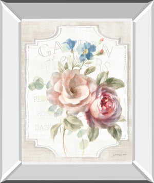 Cottage Garden Iv On Wood By Danhui Nai 22X26 Mirror Frame Print