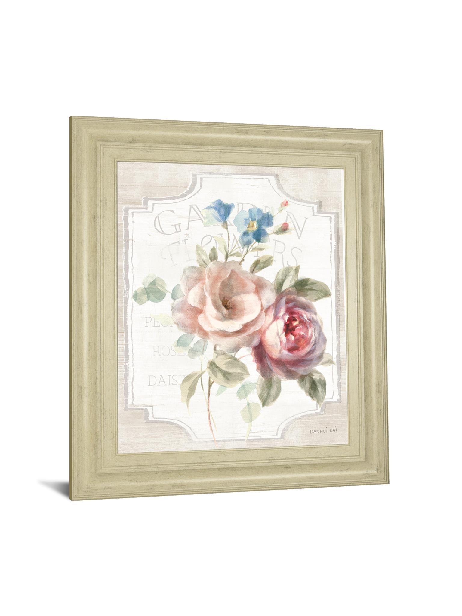 Cottage Garden Iv On Wood By Danhui Nai 22X26 Framed Print