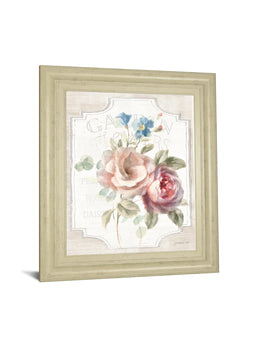 Cottage Garden Iv On Wood By Danhui Nai 22X26 Framed Print