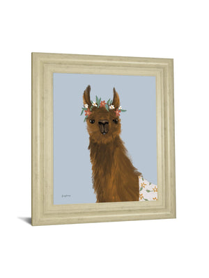Delightful Alpacas Ii By Becky Thorns 22X26 Framed Print