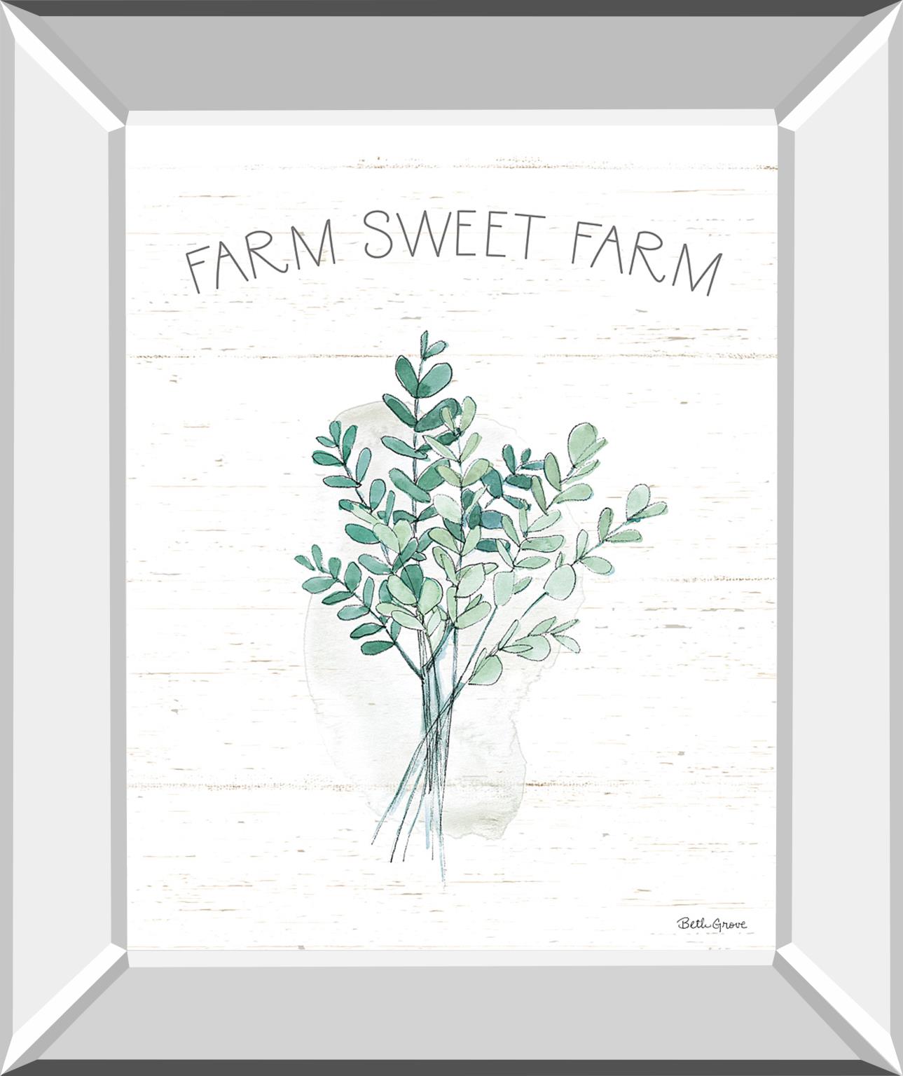 Farmhouse Cotton V By Beth Grove 22X26 Mirror Frame Print